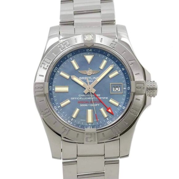 BREITLING Avenger II GMT A32390 Japan Limited Blue Shell Dial Mens 90255170 - Picture 1 of 8